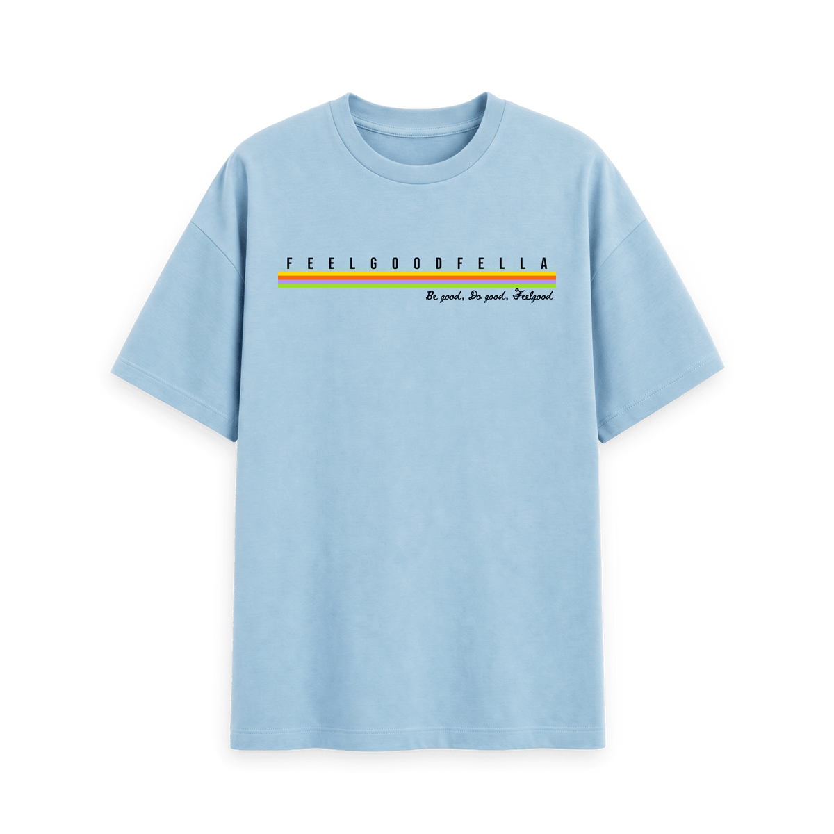 Milky Blue Printed T-shirt Front