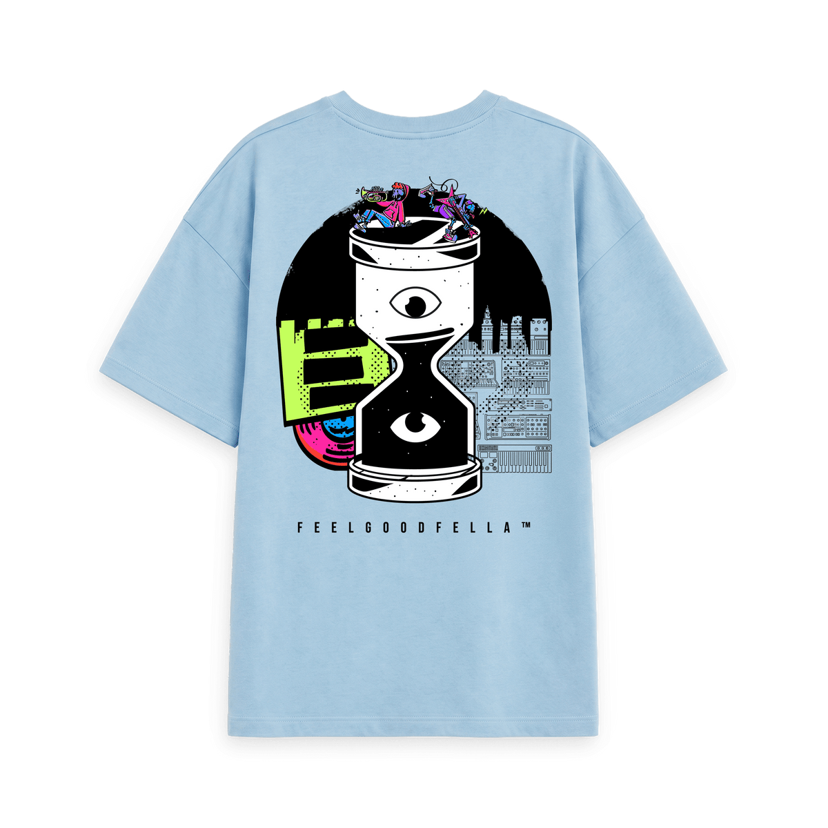 Milky Blue Printed T-shirt Back