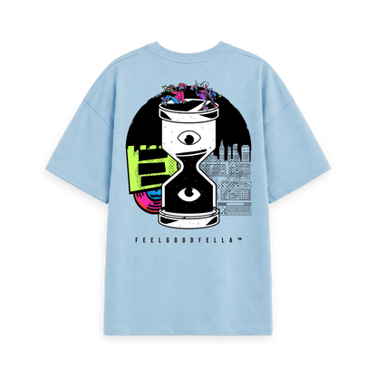 Milky Blue Printed T-shirt Back