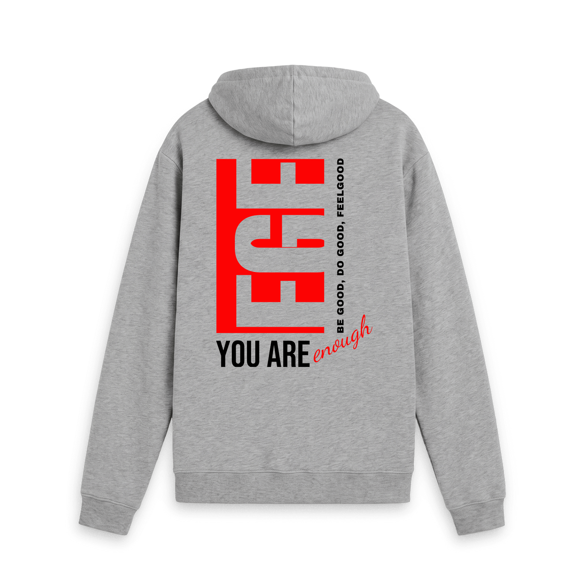 Light Heather Printed Hoody Back