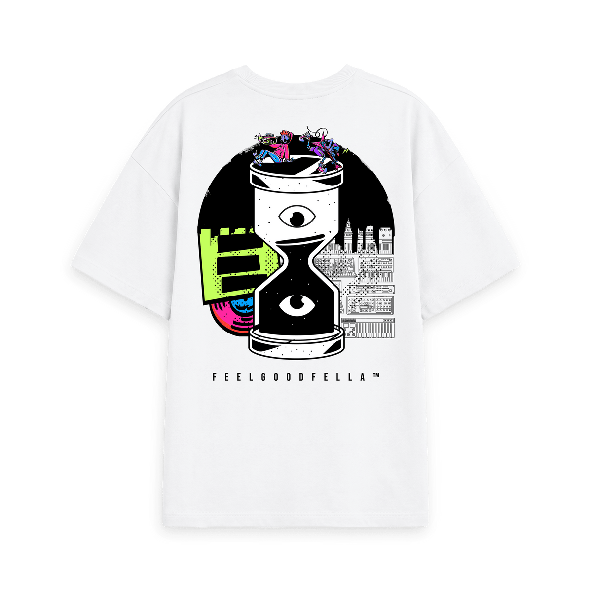White Printed T-shirt Back