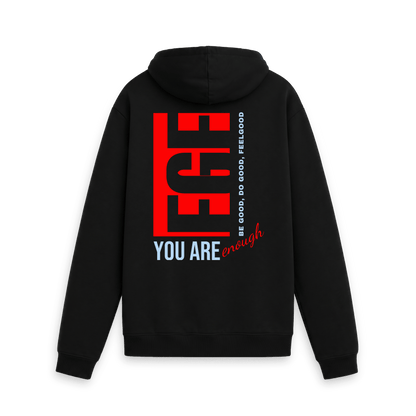 Black Printed Hoody Back
