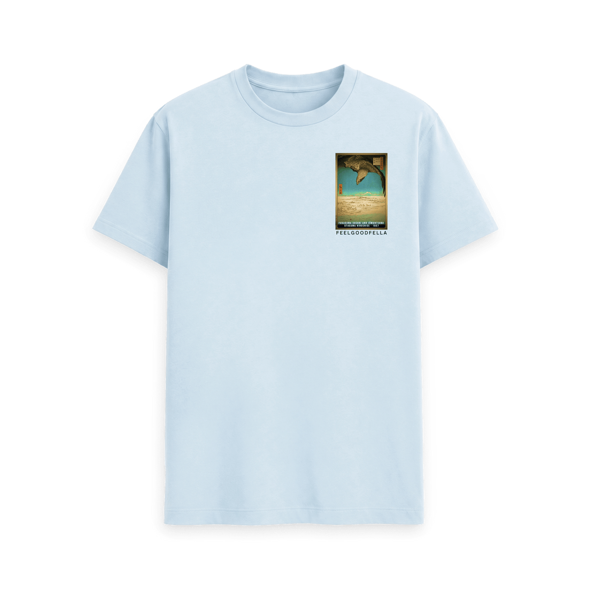 Sky Blue Printed T-shirt Front