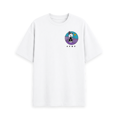 White Printed T-shirt Front